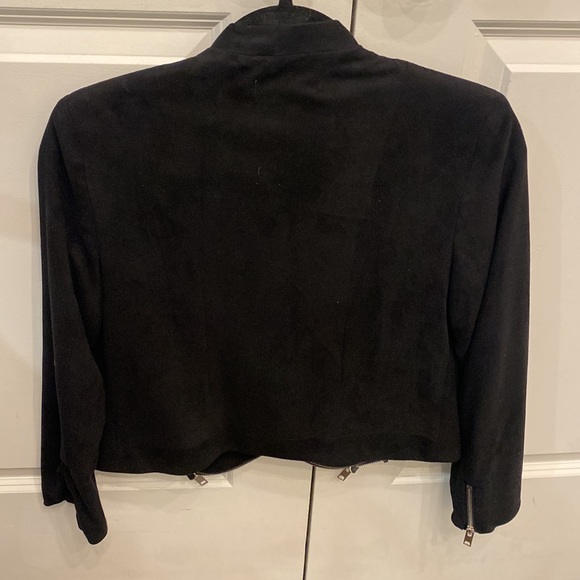 Bianca Black Suede Blazer Size Medium - Picture 5 of 8